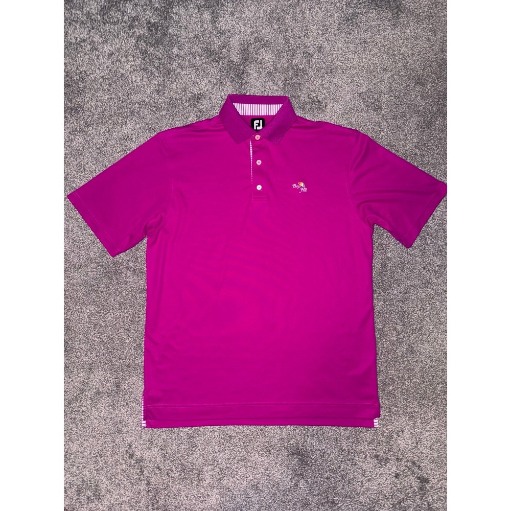 FootJoy Men's‎ Pink Golf Polo Shirt w/ Bay Hill Club Logo - Large